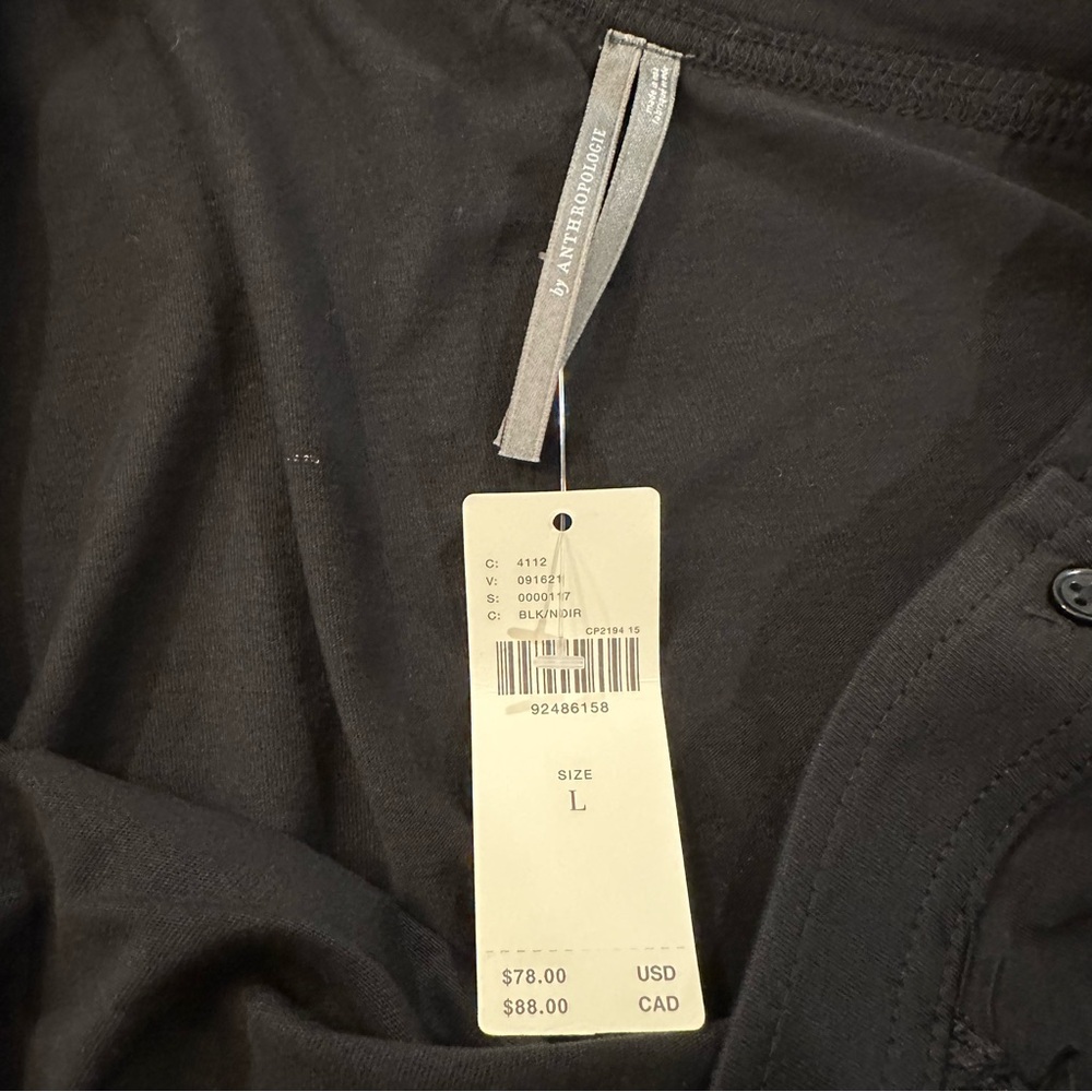 Anthropologie Black Off-Shoulder Top - Picture 11 of 11